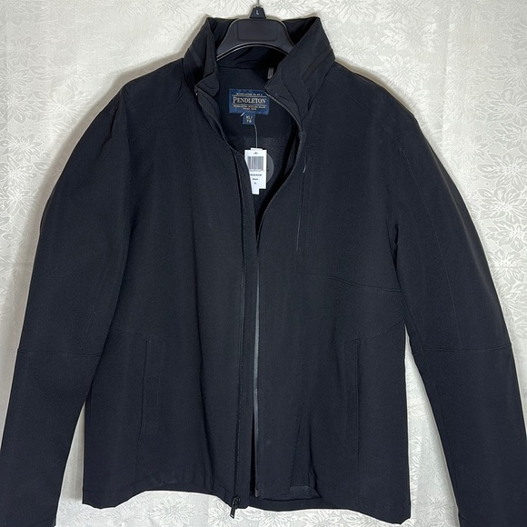 Blk Pendleton jacket waterproof very nice on wear tuckedin hoodie inside collar. - Picture 1 of 5